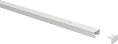 Produktbild von Interdeco Gardinenschiene / Vorhangschiene Aluminium Weiß, Typ Primax, 1-läufig, 100 cm