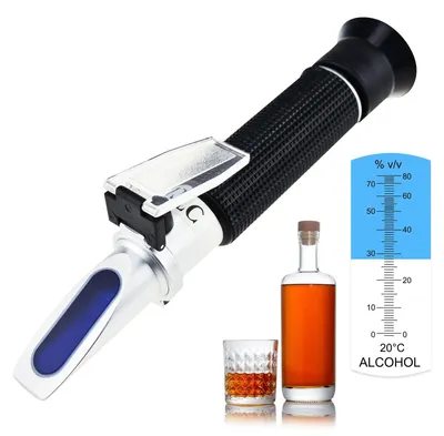 Alkohol-Refraktometer 0-80% mit ATC, 20,5 cm