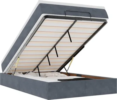 Obrázok produktu pre vidaXL Osmanská posteľ s matracom tmavosivá 120x190 cm zamat