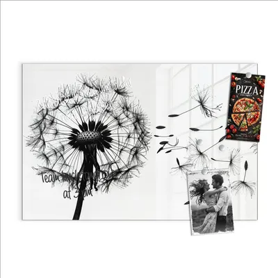 Produktbild von Magnettafel 60x40cm Pinnwand Whiteboard beschreibbar - Pusteblume