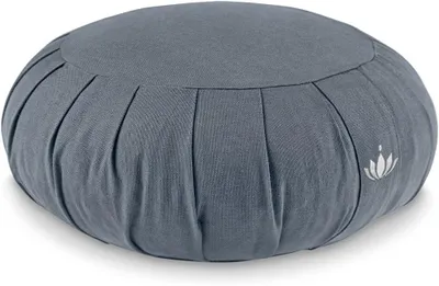 Productafbeelding van Meditatiekussen Zafu rond met afneembare hoes van biologisch katoen, zithoogte ca. 15 cm, wasbaar