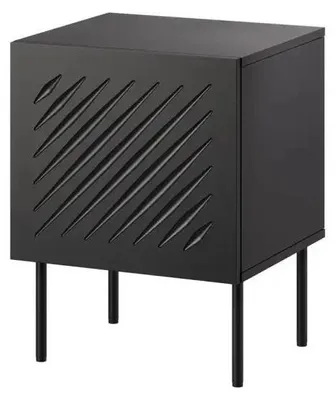 Produktbild von Cama Nachttisch 2 Stk. SIENA 44.5x40x59 schwarz matt, Nachtständer, Schwarz, MDF-Platten, Partikelbord, 16 mm, 445 mm, 400 mm