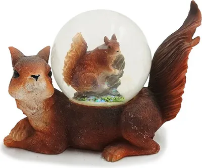 Produktbild von Glitzerkugel Eichhörnchen, 9 cm, Schneekugel Tier Tiere Schneekugeln