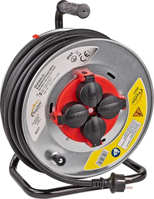 Stahlblech Kabeltrommel Kabelrolle Verlängerungskabel Stromkabel 40 Meter H07RN-F 3G2,5mm² IP44 Werkstatt Garage Produktion Lager Garten Kabel online günstig kaufen 402367 40311 4066986403118 Stabilo-Fachmarkt.de KesTek