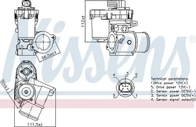 Produktbild von NISSENS 98347 AGR-Ventil für FORD MONDEO III Kombi (BWY) Abgasrückführungsventil