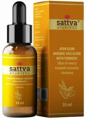 SERUM ELIKSIR DO TWARZY KOMPLEKS MINERALNY Z KURKUMĄ 30 ml - SATTVA (AYURVEDA)