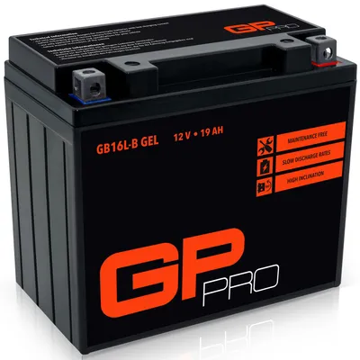Obrázek produktu pro Gelová baterie GP-PRO GB16L-B, 12 V, 19 Ah, 240 A, motocyklová baterie, bezúdržbová