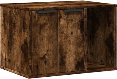 Obrázok produktu pre vidaXL Vanička pre mačky s údeným dubom 60x40x40 cm materiál na báze dreva