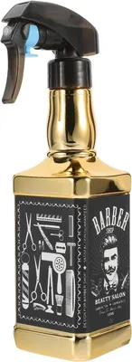 Produktbild von Nachfüllbare PET-Sprühflasche, 500 ml, Gold, für den Friseurbedarf