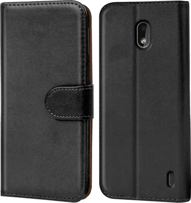 Produktbild von Conie Klapp Tasche für Nokia 2.2 Kartenfach Rundumschutz Hülle in Schwarz