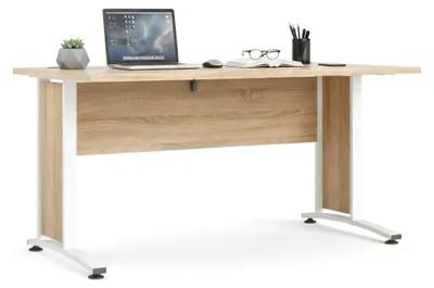 Zdjęcie produktu dla Biurko Prima 150 x 80 cm struktura dębowa
