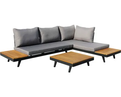 Produktbild von acamp Gartenlounge Naxos anthrazit 3tlg. Aluminium