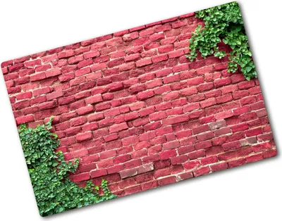Produktbild von Tulup Glas Herdabdeckplatte - 80x52 cm - Glaskeramikkochfeld-Abdeckung Spritzschutz Glasabdeckplatte - Einteilig - Sonstige - Backsteinmauer - Rot