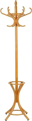 Zdjęcie produktu dla Drewniany wieszak stojący do domu, biura, restauracji, hotelu, średnica 50 cm, wysokość 184 cm, kolor dąb jasny