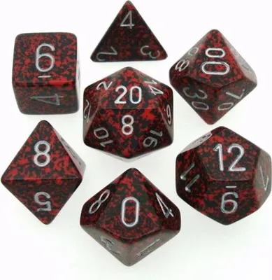 Produktbild von Chessex 7-Würfelset Speckled Silber Volcano