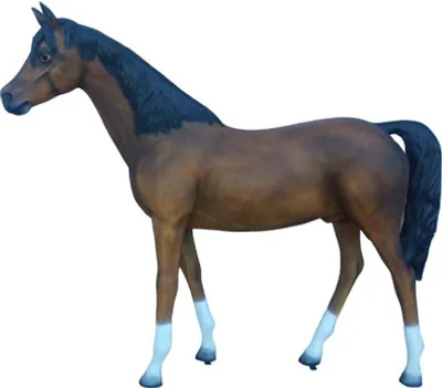 Image de Cheval Grandeur nature Décoration Statues Sculpture Jardin Déco Figures 230cm
