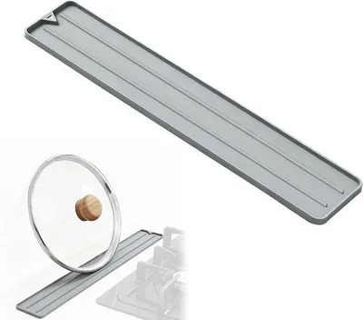 Obrázek produktu pro Silikonová kuchyňská podložka – venkovní podložka – kuchyňské příslušenství – odolná vůči teplu, protiskluzová – 45 x 85 cm – šedá