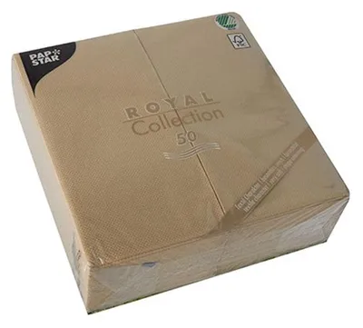 Obrázek produktu pro Papstar Servietten sand ROYAL Collection 40x40cm 50 Stück