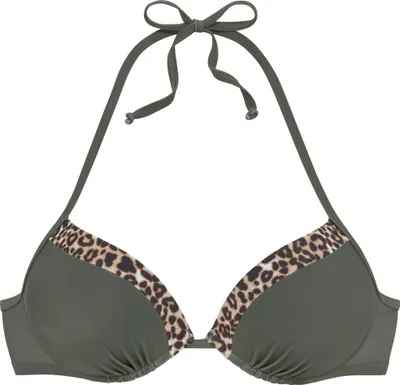 Produktbild von LASCANA Push-Up-Bikini-Top Adelin oliv-leo Größe 38 Cup B
