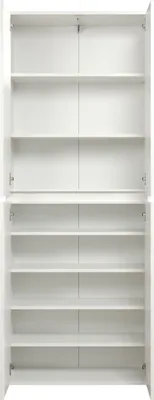 Zdjęcie produktu dla trendteam Nevada szafa wielofunkcyjna 4-drzwiowa biała, szer. / wys. / gł. ok. 74/191/34 cm