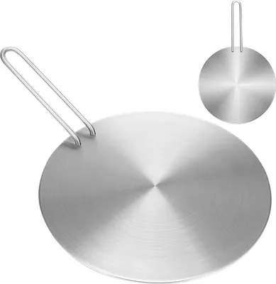 Produktbild von Induktionsadapter für Kaffeekannen & Kochgeschirr – Kompatibel mit Induktionskochfeldern, aus rostfreiem Edelstahl, Herdzubehör Ø 24 cm