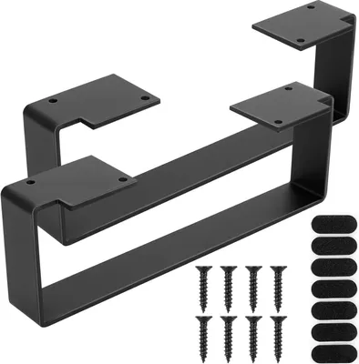 Produktbild von 2 Stück Tischbeine aus Metall in Schwarz, Möbelfüße für Couchtische und andere Möbel