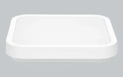 Image de Ecolite Plafonnier LED W3094-12W/BI LED carré 12 W, 1 200 lm, 4 000 K, IP4
