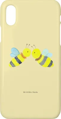 Produktbild von Mr. & Mrs. Panda Iphone 10 Handyhülle Biene Liebe - Gelb Pastell - Geschenk, Hummel, Handy, X, Hülle, Cover