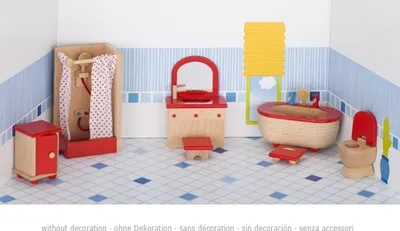 Zdjęcie produktu dla Goki Furniture for flexible puppets, bathroom, Łazienka dla lalki, 3 lat(a), 620 g