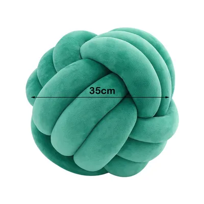 Produktbild von CANDeal 35cm Knotenkissen, Geknotetes Kissen für Sofa, Bett, Nachbildungat, Zierkissen Knoten, Knoten-Ball-Kissen, Baby Bett Zimmer Nachbildung Spielzeug handgemachtes, Kreativität Mode Geschenk