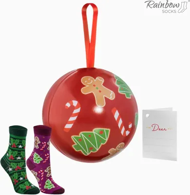 Produktbild von Weihnachtssocken für Kinder in einer Christbaumkugel (EU 24-29)