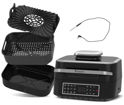 Zdjęcie produktu dla Grill elektryczny TurboTronic frytownica air fryer 1800w 5,5L Srebrny