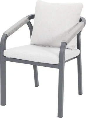 Produktbild von Garden Impressions Monti Dining Stuhl - carbon black - rope taupe - valley sand