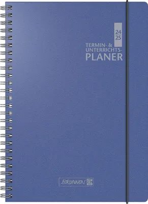 Produktbild von BRUNNEN Termin- & Unterrichtsplaner (2024/2025), 2 Seiten = 1 Woche, A4, 224 Seiten, Baladek-Einband, blau