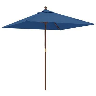 Produktbild von vidaXL Sonnenschirm mit Holzmast Azurblau 198x198x231 cm