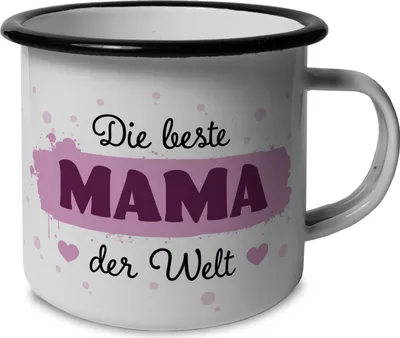 Produktbild von Die beste Mama der Welt Emailletasse