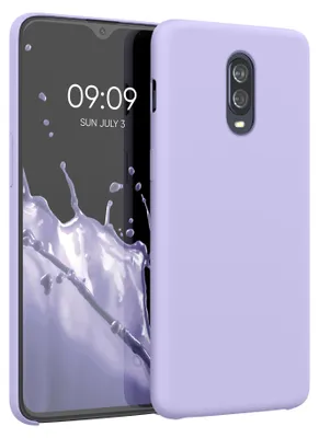 Produktbild von kwmobile Handyhülle für OnePlus 6T Hülle - Case Silikon - Kabelloses Laden - Schutzhülle Cover in Pastell Lavendel