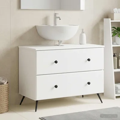 Obrázok produktu pre Maison Exclusive – Skrinka pod umývadlo BREDA, biela, 82 x 41 x 59 cm, drevotrieska