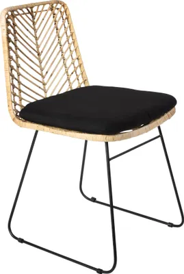 Produktbild von Esszimmerstuhl Rattanstuhl Farbe natur inkl. Sitzkissen KAIRO