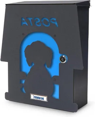 Immagine prodotto di Due cassette postali colorate - 2 pezzi con sportello