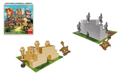 Produktbild von Katapult-Duell – Gesellschaftsspiel für die ganze Familie in einer Schachtel (28 x 28 x 7 cm)