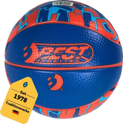 Produktbild von Mini Bouncing Basketball - Orange/Blau, Farbe:orange/blau