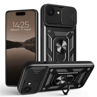 Produktbild von Armor Handyhülle für Apple iPhone 17e Kameraschutz Handy Panzer Case Cover Schutzhülle Outdoor Farbe: Schwarz