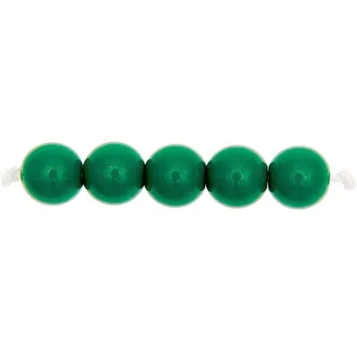Immagine prodotto di 24 perline rotonde 10 mm - verde scuro