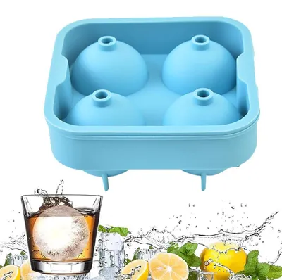 Produktbild von Kugelförmige Eiswürfelformen 12 Stück, Whisky-Eiswürfel Große Runde Eiskugeln, Für Cocktails Und Scotch