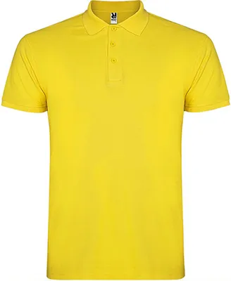 Produktbild von Roly PO6638 | Herren Star Poloshirt, Piqué - Farbe: Yellow 03 - Größe: S