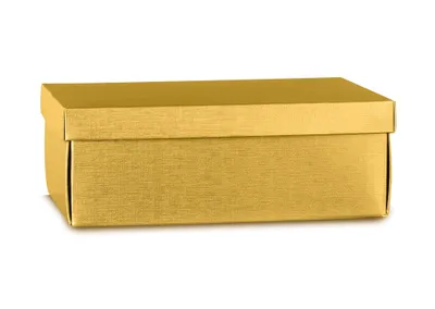 Zdjęcie produktu dla Luksusowe pudełko upominkowe wykonane z papieru artystycznego z pokrywką GOLD, rozmiar 34x25x12cm, 10 szt.