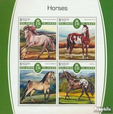 Produktbild von Briefmarken Salomoninseln 2017 Mi 4777-4780 Kleinbogen (kompl. Ausg.) postfrisch Pferde