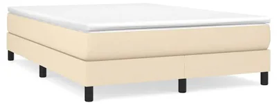 Obrázek produktu pro vidaXL Box spring bed frame cream 140x190 cm látka