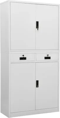 Produktbild von Büroschrank Hellgrau 90x40x180 cm Stahl